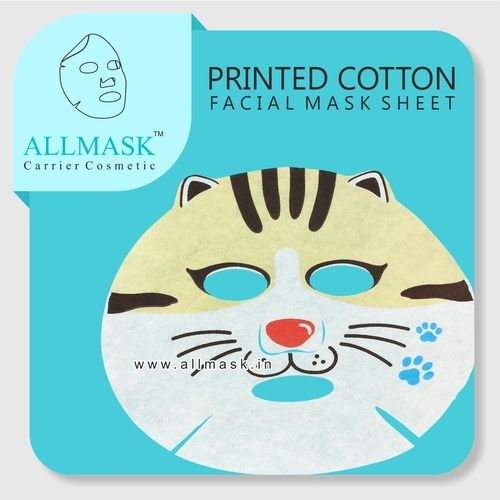 Cotton Cat Printed Facial Mask Sheet - 100% Original - ODM/OEM Customization Available