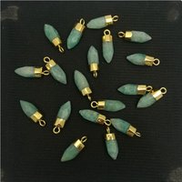 Amazonite Little Spike Gold Cap Gemstone Pendant