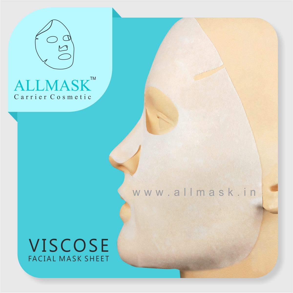 Viscose/Cellulose Facial Mask Sheet - 100% Original - ODM/OEM Customization Available