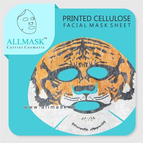 Viscose/Cellulose Tiger Printed Facial Mask Sheet - 100% Original - ODM/OEM Customization Available