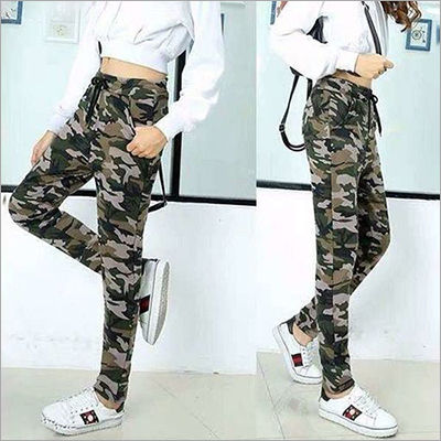 Polycotton,Cotton Multicolor ARMY PRINT WOMENS CARGO PANTS at Rs 349/piece  in Noida