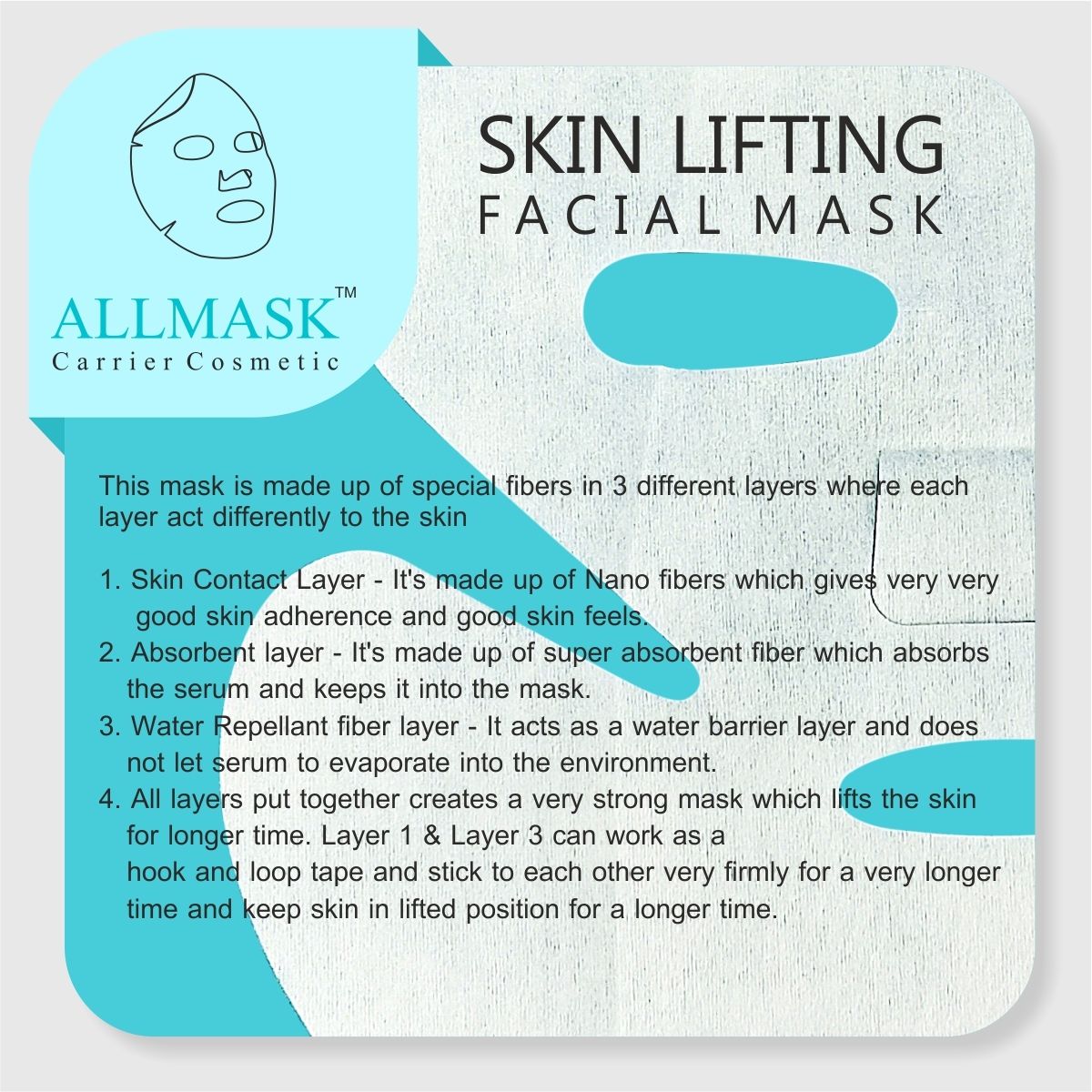 Skin Lifting Facial Mask Sheet - 100% Original - ODM/OEM Customization Available