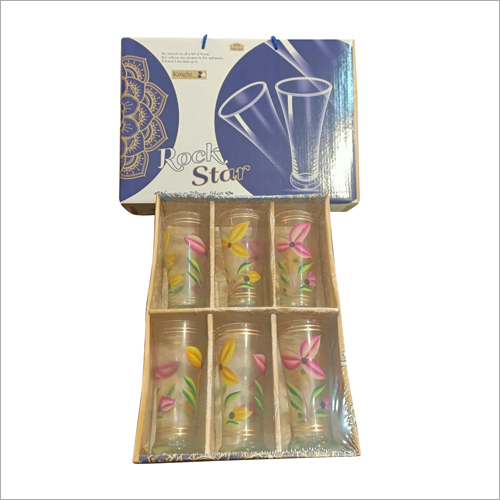 6 Pcs Printed Glass Set
