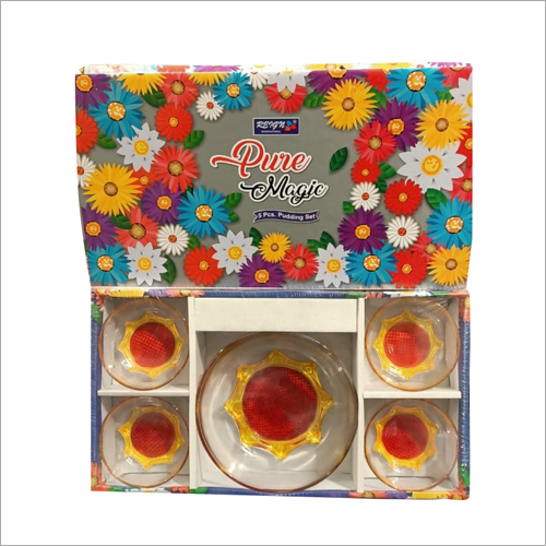 5 Pcs Glass Pudding Set