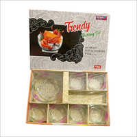 Trendy Pudding Bowl Set - 7 Piece Collection, Durable Glass Material, Easy To Clean Design