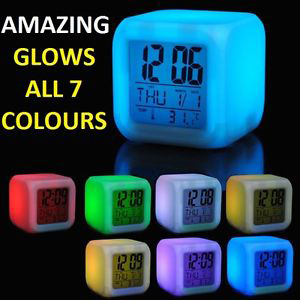 Colour Changing Clock - Plastic Material | Ideal for Home & Office Decor, 220 Volt Voltage