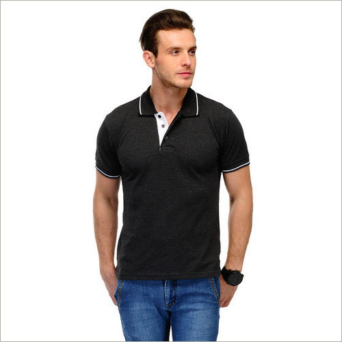Cotton Mens Black Collar T Shirt at Best Price in Chennai | Unic Magnate