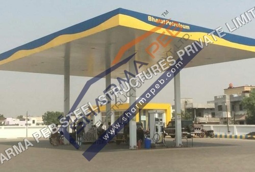 BPCL Petrol Pump Canopy By SHARMA PEB STEEL STRUCTURES PRIVATE LIMITED