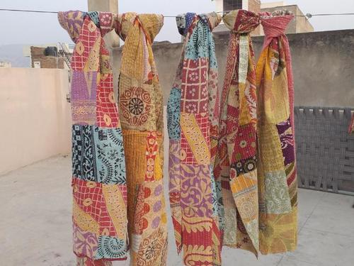 Vintage Kantha Work Scarves