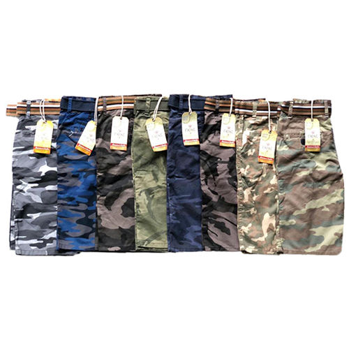 Mens Printed Camouflage Shorts