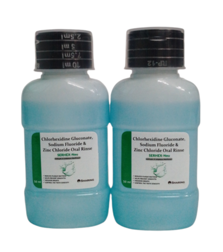 Mint Chlorhexidine Gluconate Sodium Fluoride And Zinc Chloride Mouthwash