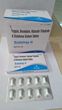 Trypsin, Bromelain, Rutoside Trihydrate & tabuletas do Sodium de Diclofenac