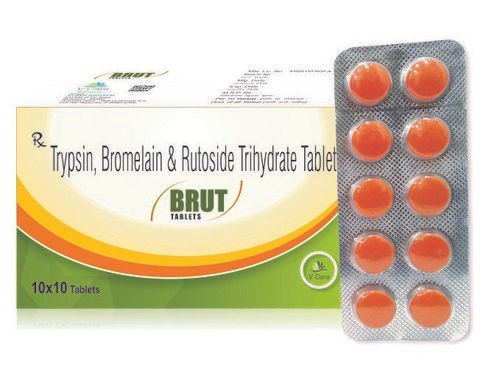 Brut Trihydrate Tablets Ingredients: Trypsin 48Mg