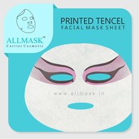 Tencel/invisible Eye Printed Facial Mask Sheet - Tencel Nonwoven Fabric, Multicolor, Soft, Breathable, Disposable, Eco-friendly, Customizable