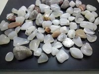 Transperant Banded Agate natural stone Polished Pebbles Medium Size  Stone