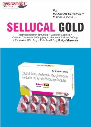 Methylcobalamin - 1500 mcg + calcitriol - 0.25 mcg + calcium carbonate - 500 mg (eq. to elemental calcium -200 mg) + pyridoxine Hcl- 3 mg + folic acid- 1.5 mg soft gelatin capsules