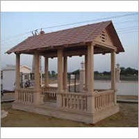 Sandstone Hut Gazebo - Light Pink Sandstone, All Size Options Available | Waterproof, Strong, Customizable Design