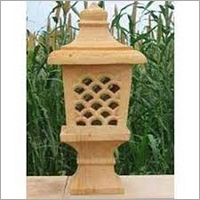Hand Carved Sandstone Lamp By RAJVEER STONE & SUPPLIERS
