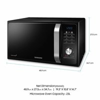 Samsung 23 L Solo Microwave Oven (MS23F301TAK/TL, Black)