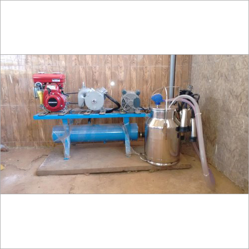 Single Can Fixed Type Engine Operated Milking Machine