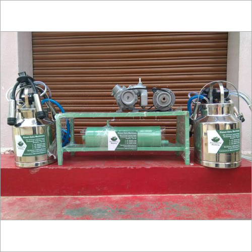 Double Can Fixed Type Engine Operated Milking Machine