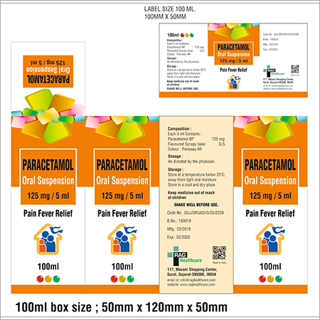 Paracetamol Oral Suspension Age Group: For Children