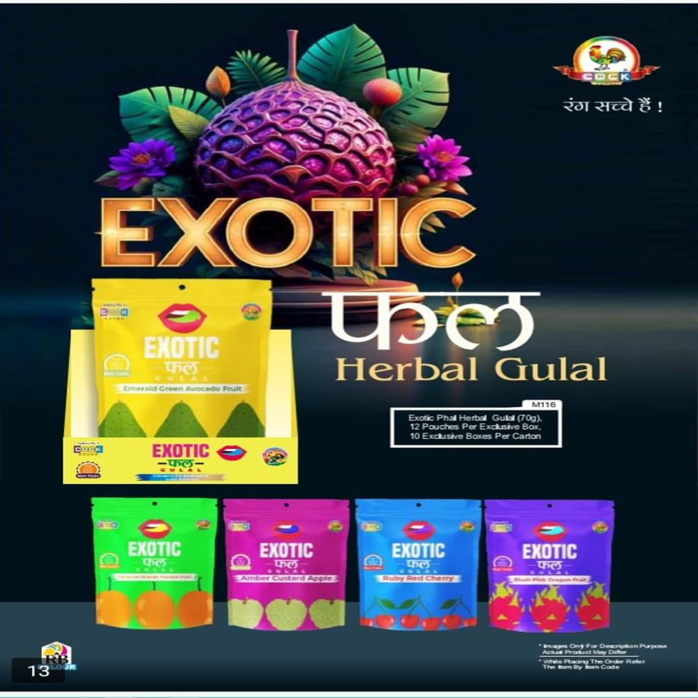Exotic Fal Herbal Gulal - Color: Multicolor