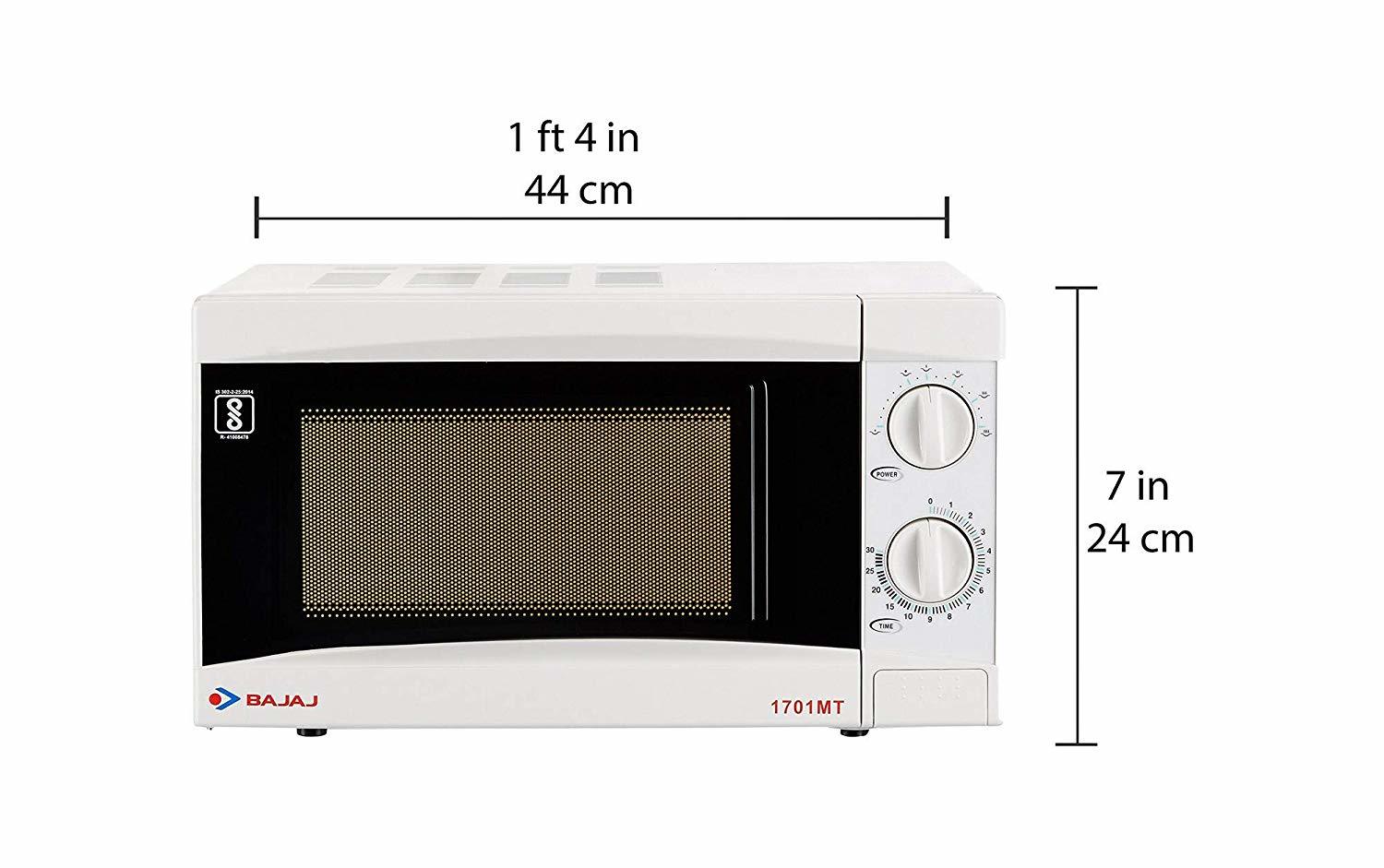 Bajaj 17 L Solo Microwave Oven (1701 MT, White)