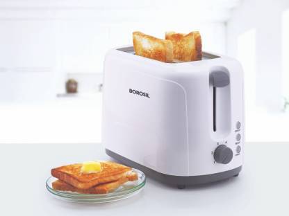 Borosil BT0750WPW11 750 W Pop Up Toaster (White)