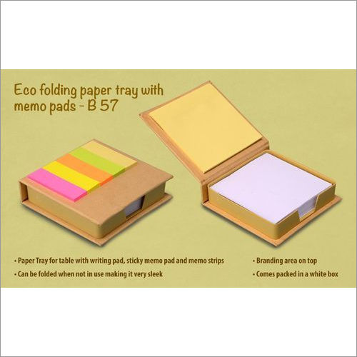 Eco Folding Paper Tray With Memo Pads