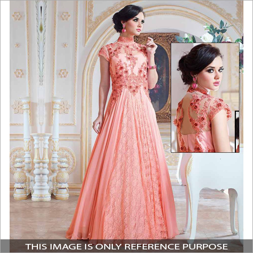 Available In Different Colour Ladies Partywear Gown