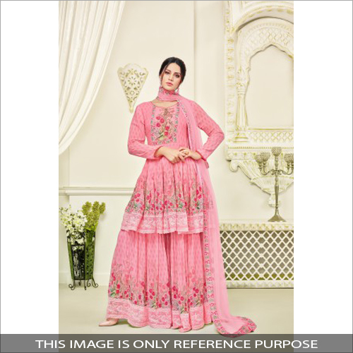 Available In Different Colour Partywear Sharara Suit