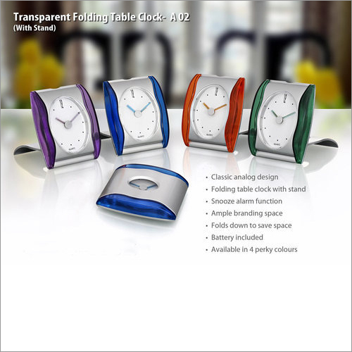 Transparent Folding Table Clock