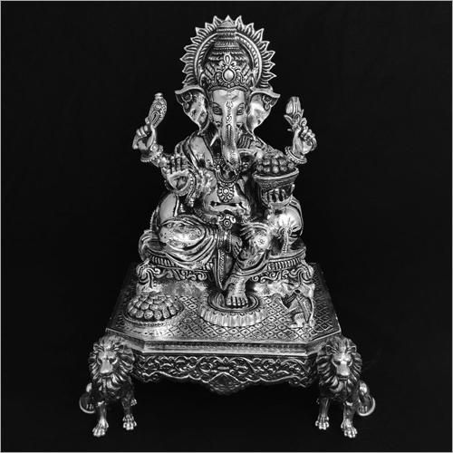 Lord Ganesh Silver Statue