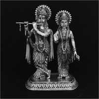 Shree Krishan And Radha Silver Statue