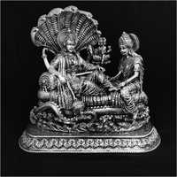 Vishnu Laxmi Silver Statue