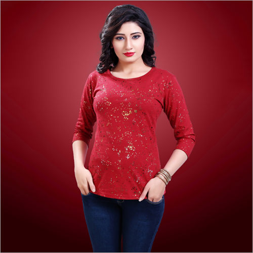 Red Ladies Designer Top