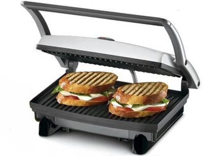Nova 2 Slice Panni Grill Sandwich Maker Grill, Toast  (Black)