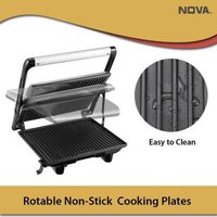 Nova 2 Slice Panni Grill Sandwich Maker Grill, Toast (Black)