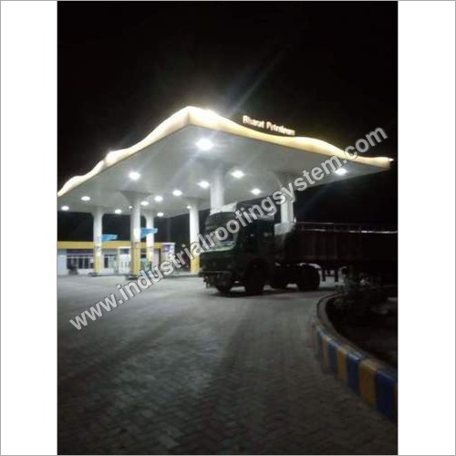 Bharat Petrol Pump Canopy By INDUSTRIAL ROOFING SYSTEM