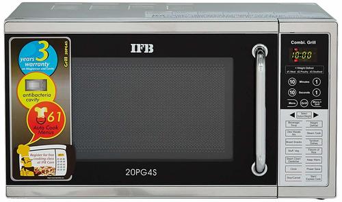 IFB 20 L Grill Microwave Oven (20PG4S, Black/ Silver)