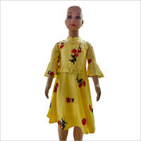 Available In Different Colour Cold Shoulder Floral Printed Frock