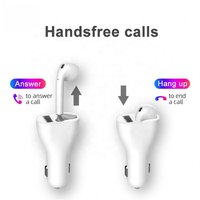 2in1 Bluetooth Car Charger Plus V5.0 Blue Tooth Wireless Earphone Headset Bluetooth Version: 4.1