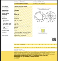 CVD Diamond 1.32ct F VS1 Round Brilliant Cut IGI Certified Stone