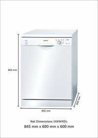 Bosch 12 Place Setting Dishwasher (SMS40E32EU, White)
