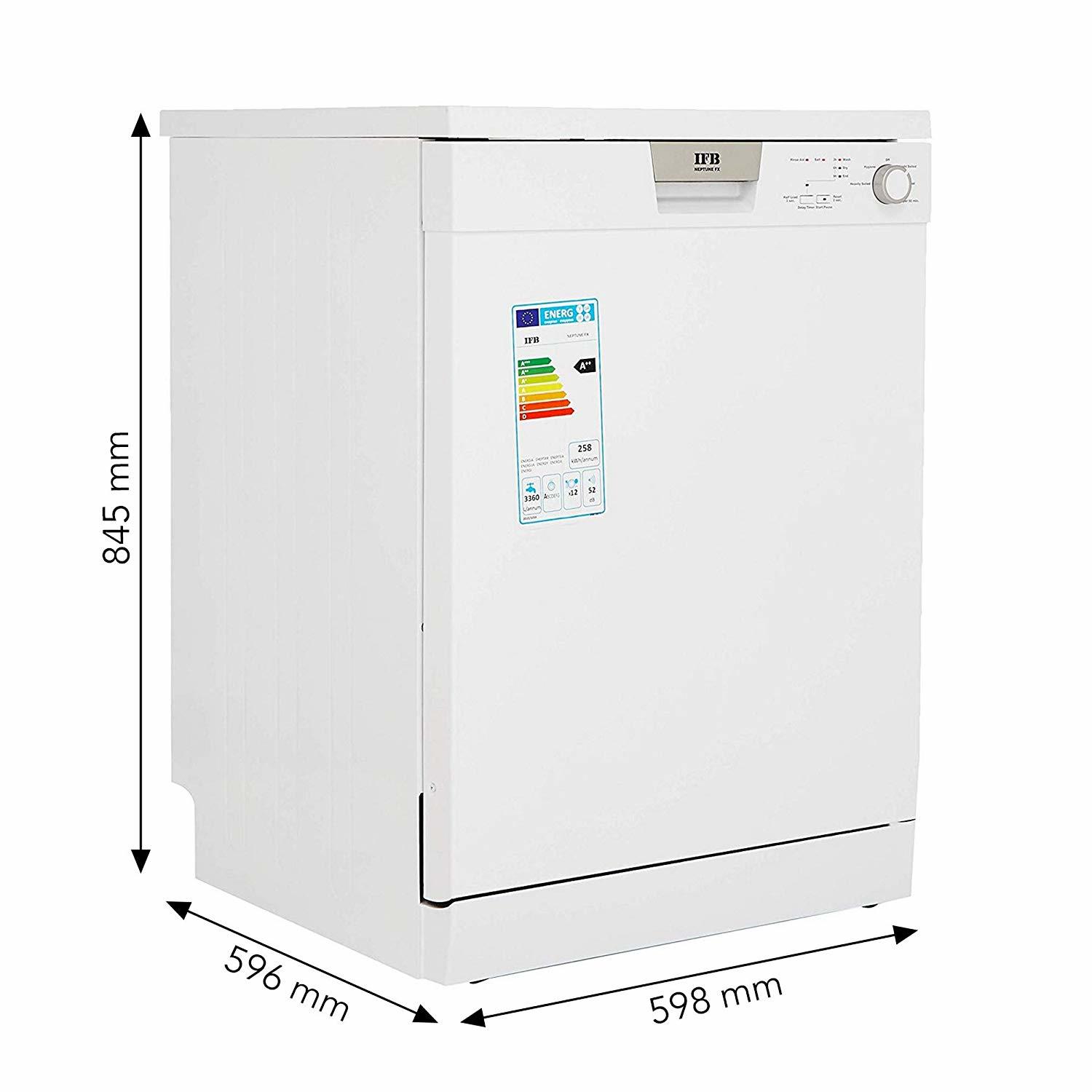 IFB Neptune FX Fully Electronic Dishwasher (12 Place Settings, White)