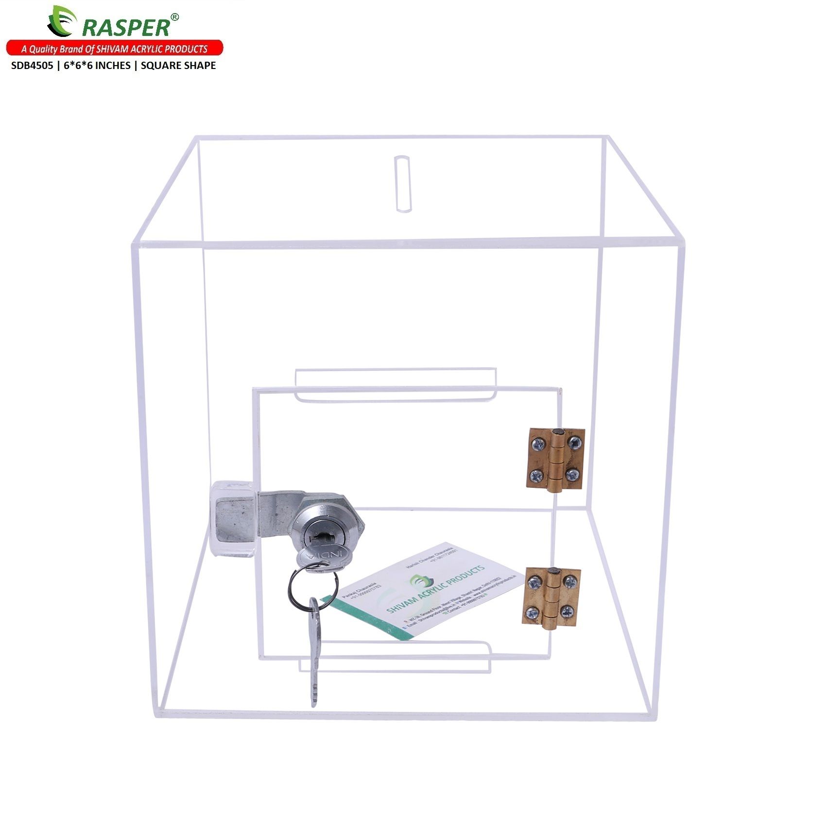 Rasper Transparent Acrylic Donation Box