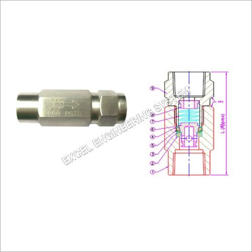 Check Valve - Stainless Steel | Industrial Usage, Silver Color, High Durability