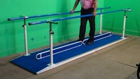 Imi-2942 Parallel Walking Bar - Steel, 3.60m Length, Adjustable Height 75-100cm & Width 40-65cm, Chrome-plated & Powder-coated Finish | For Adults, Exercise Use, Non-slip Matting