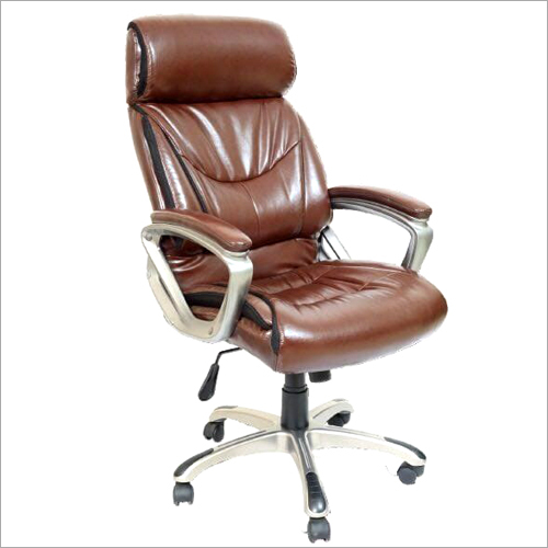 Brown Also Available In Different Colour High Back Revolving Leather Chair